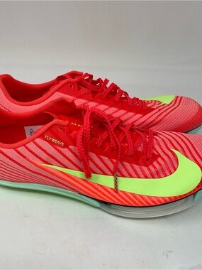 Nike Womens Running Shoes Neon Green & Red Flyweave